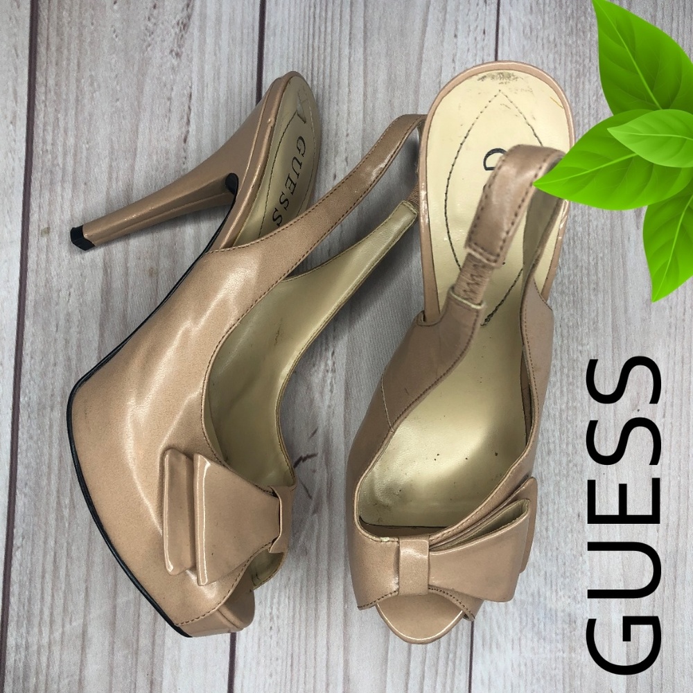 Guess Blush Beige Nude High Heel Size 7.5